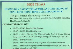 Hội thảo chuyên đề “Hướng dẫn các kỹ thuật mới, an toàn trong sử dụng kính chỉnh hình giác mạc Ortho-K