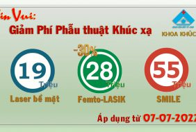 GIẢM PHÍ PHẪU THUẬT KHÚC XẠ ☆ Femto-LASIK ☆ SMILE ☆ Laser bề mặt – PRK